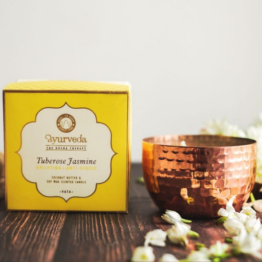 Vela Aromatica Ayurveda de Dos Mechas Flor de Jazmin | Song of India