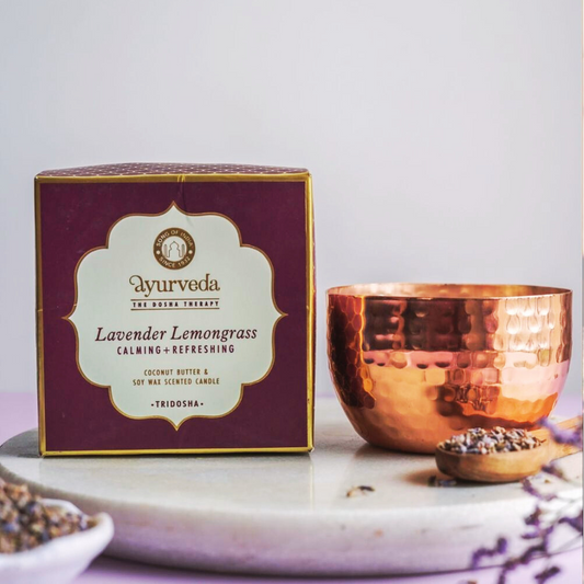 Vela Aromatica Ayurveda de Dos Mechas Lavanda y Lemongrass | Song of India