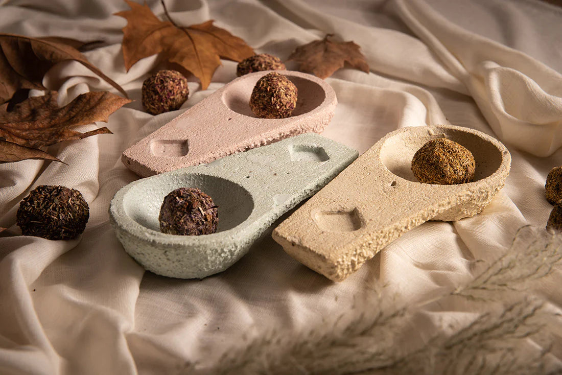 Sahumador Cemento Verde | Sagrada Madre